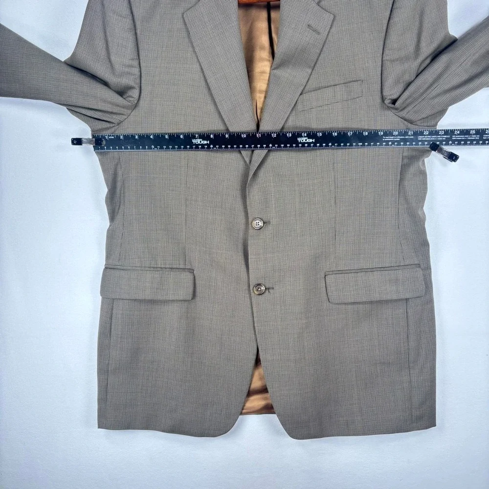 VTG Chaps Ralph Lauren 2 Pc Men's Suit 42 Slacks 34x31 Houndstooth Plaid‎